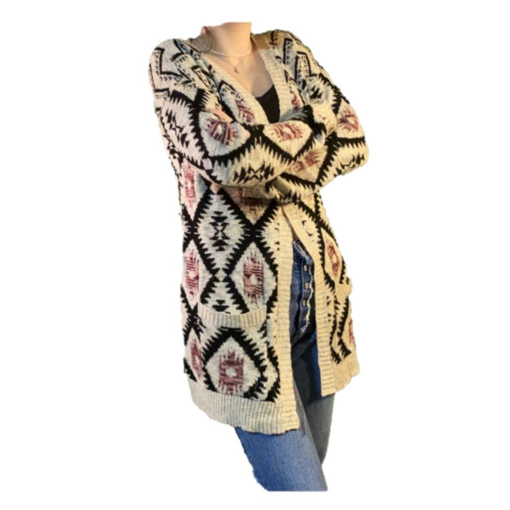 Patterned Knit Cardigan - Picture 2 of 6